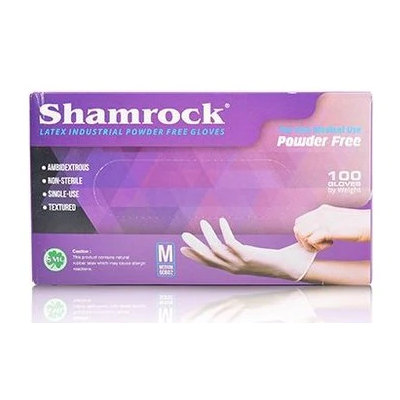 shamrock latex powder free textured gloves