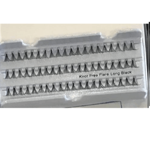 Indonesia Eyelashes, Knot Free Flare Long Black, Size L