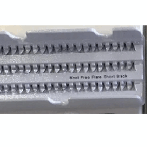 Indonesia Eyelashes, Knot Free Flare Long Black, Size S