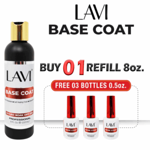 Lavi Base Coat Refill 8oz, Buy 01 Get 03 Lavi Base Coat 0.5oz FREE