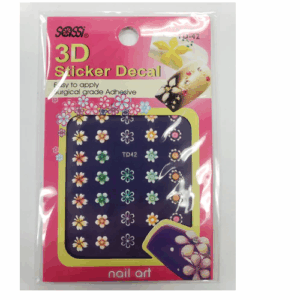 SASSI 3D Sticker Decal Flower Nail Art TD-42