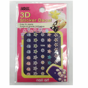 SASSI 3D Sticker Decal Flower Nail Art TD-36