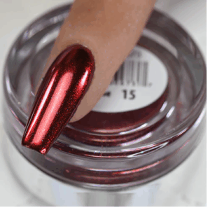 Cre8tion Chrome Nail Art Effect, 15, Dark Red, 1g
