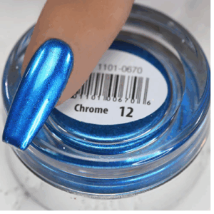 Cre8tion Chrome Nail Art Effect, 12, Bright Blue, 1g