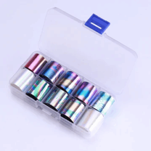 Foil Nail Art Transfer Decoration 10 Rolls Set 2.5*100cm, 02