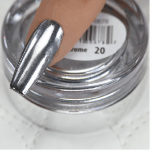Cre8tion Chrome Nail Art Effect, 20, Super Silver, 1g