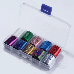 Foil Nail Art Transfer Decoration 10 Rolls Set 2.5*100cm, 08