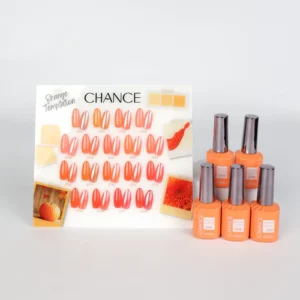 Alternative view of Chance Orange Temptation Collection 0.5oz - 18 Colors w/ 1 Counter Display, 3 Chance No Wipe Top Coat 0.5oz & 1 Cre8tion White Pearl Chrome