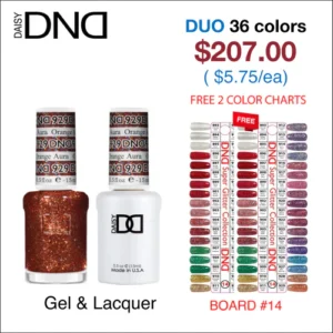 DND Duo Matching Color - Super Glitter Collection - Full set 36 colors (#893 - #929)