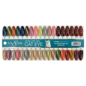 Alternative view of Cre8tion Cat Eye Gel 0.5oz - 36 colors Board 1 (#01 - #36) w/ 1 Round Shape Magnet, 1 Magnet Duo & 1 Color Chart