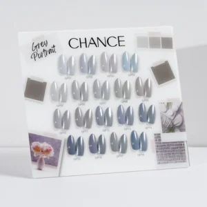 Alternative view of Chance Grey Portrait Collection 0.5oz - 18 Colors w/ 1 Counter Display, 3 Chance No Wipe Top Coat 0.5oz & 1 Cre8tion White Pearl Chrome