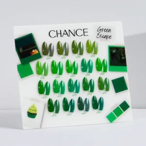 Alternative view of Chance Green Escape Collection 0.5oz - 18 Colors w/ 1 Counter Display, 3 Chance No Wipe Top Coat 0.5oz & 1 Cre8tion White Pearl Chrome