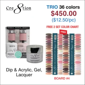 Cre8tion Matching Color - 36 colors Board 4 #109-#144 w/ 2 Color Chart