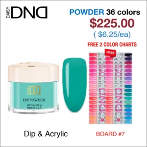 DND Dip Powder 2oz - 36 colors Board 7 (#638 - #673)