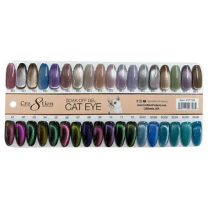 Alternative view of Cre8tion Cat Eye Gel 0.5oz - 36 Colors Board 4 (#109 - #126) Mystical Collection (#127-#138) & Saphire Cat Eye (#139-#144) w/ 1 Round Shape Magnet, 1 Magnet Duo & 1 Color Chart