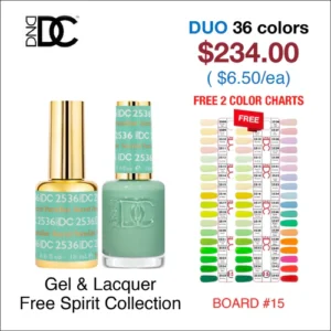 DND DC Duo Matching Color - 36 colors Board 15 - Free Spirit Collection (#2508 - #2543)