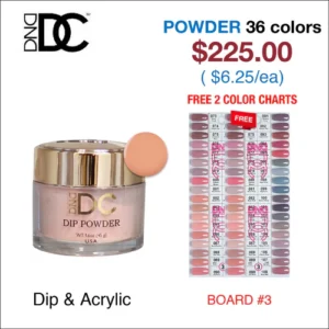 DND DC Dip Powder 2oz - 36 colors Board 3 (#073 - #108)