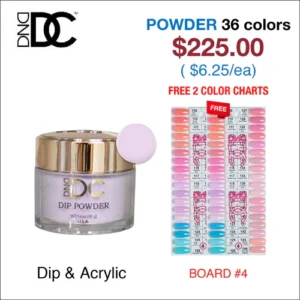DND DC Dip Powder 2oz - 36 colors Board 4 (#109 - #144)