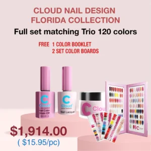 Cloud Nail Design - Florida Collection - Full set Matching Trio 120 colors