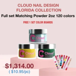 Cloud Nail Design - Florida Collection - Full set Dipping Powder 2oz 120 colors
