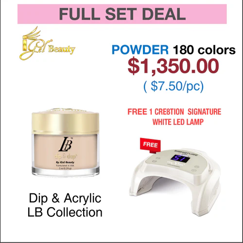 iGel LB Dipping Powder - Full set 180 colors (LB001-LB180)