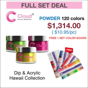 Cloud Nail Design - Hawaii Collection - Full set Dipping Powder 2oz 120 colors