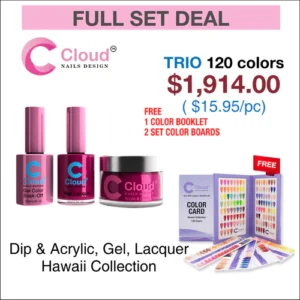 Cloud Nail Design - Hawaii Collection - Full set Matching Trio 120 colors