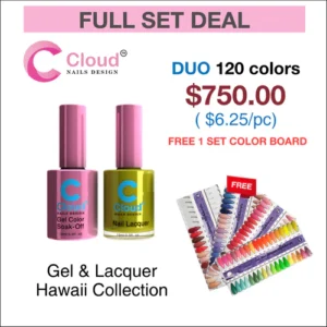 Cloud Nail Design - Hawaii Collection - Full set Matching Duo 0.5oz 120 colors
