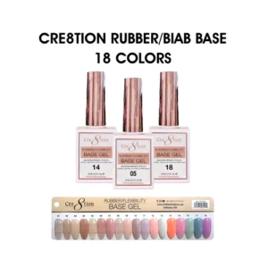 Cre8tion Rubber/Biab Base Gel 0.5oz - Full Set 18 Colors
