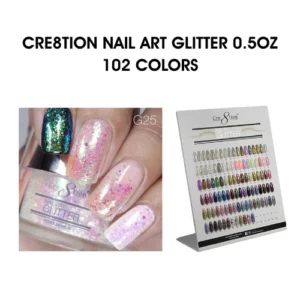 Cre8tion Nail Art Glitter - Full Set 102 Colors