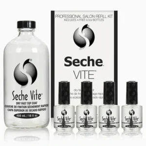 Seche Vite Professional Refill KIT , Dry Fast Top Coat, 16oz