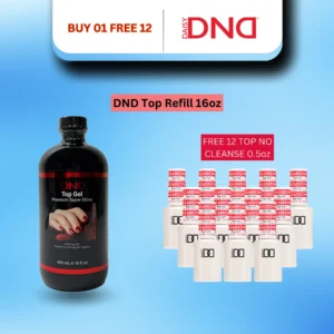 DND Top No Clean Gel Refill 600 16oz, Buy 01 Get 12 DND Top No Clean 0.5oz FREE