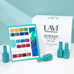 Lavi Cat Eye Gel Gemlight Collection - 18 Colors w/ 1 Counter Display & 1 Magnet Tool