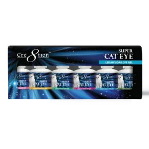 Cre8tion - Super Cat Eye Soak Off Gel Full Set - 06 Colors Collection - $9.00/each- included 1 C8 Top Coat and 1 Magnet