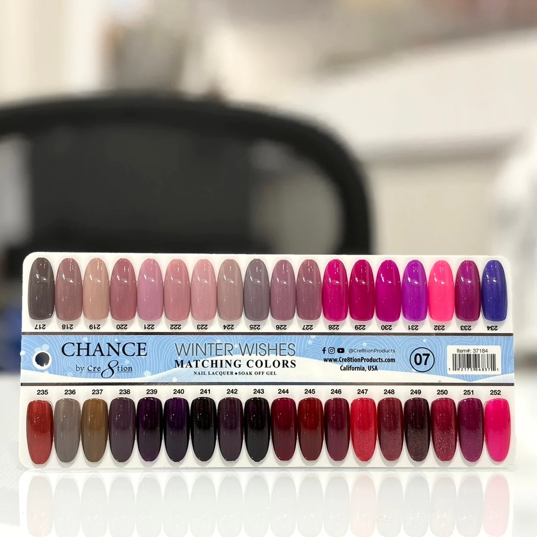 Chance Matching Duo 0.5oz - 36 Colors #217 - #252 - Winter Wishes Collection w/ 2 set Color Chart - Image 2