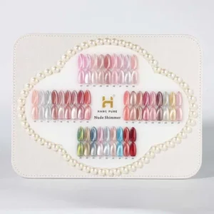 Hang Pure Nude Shimmer Cat Eye 36 Colors Set - Free Color Chart Display & 6 Top Coats