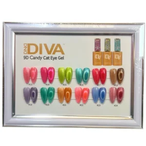 DND DIVA CAT EYE 9D - Candy Collection 12 Color W/ Free 1 Color Chart & Magnet