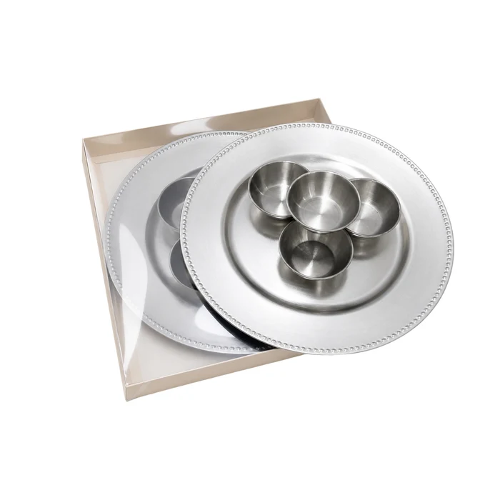 Cre8tion Pedicure Tray Set - Silver