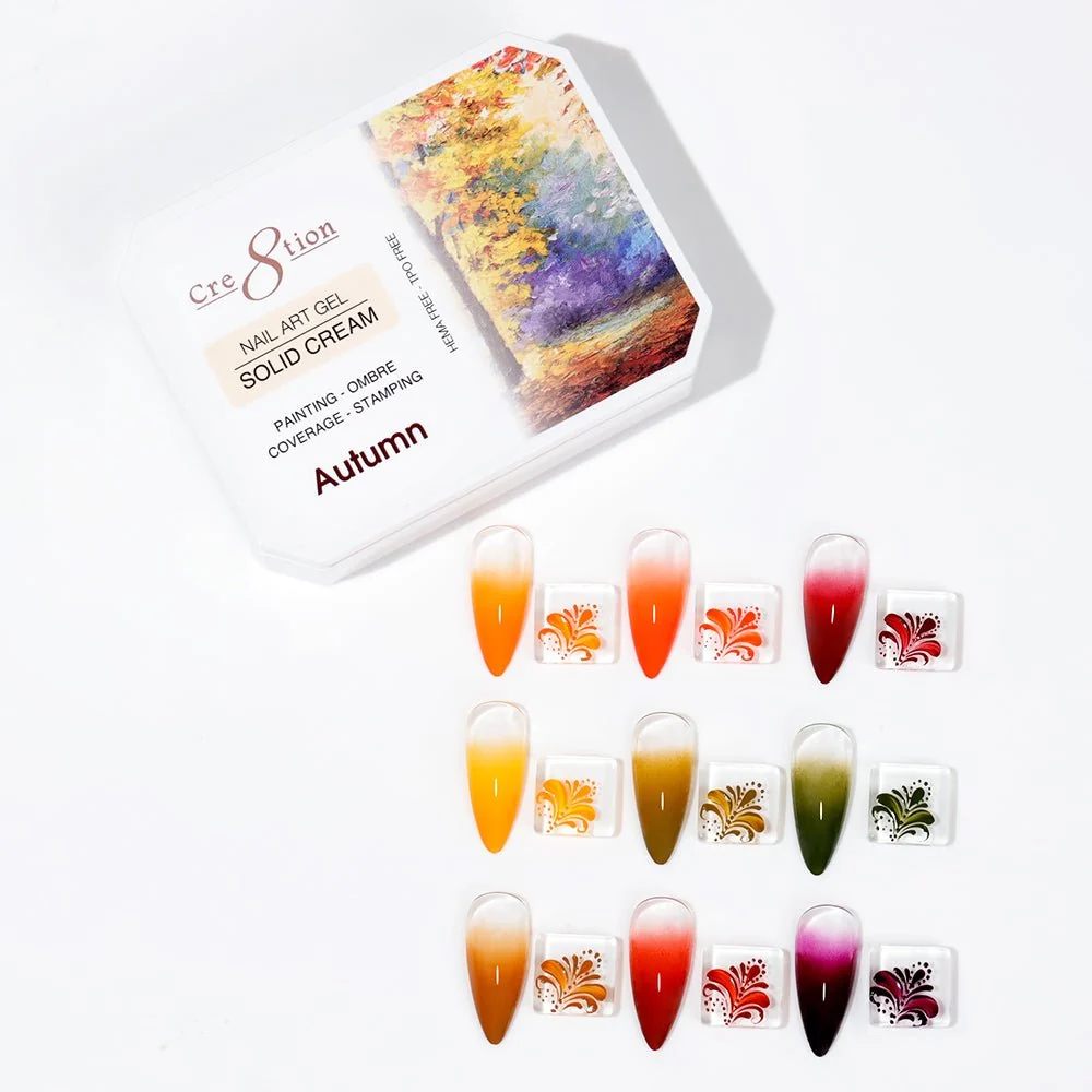Cre8tion Nail Art Gel - Solid Cream Collection - Autumn - Image 2