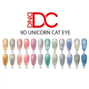 DND DC CAT EYE 9D - UNICORN CAT EYE 12 Color W/ Free 1 Color Chart & Magnet