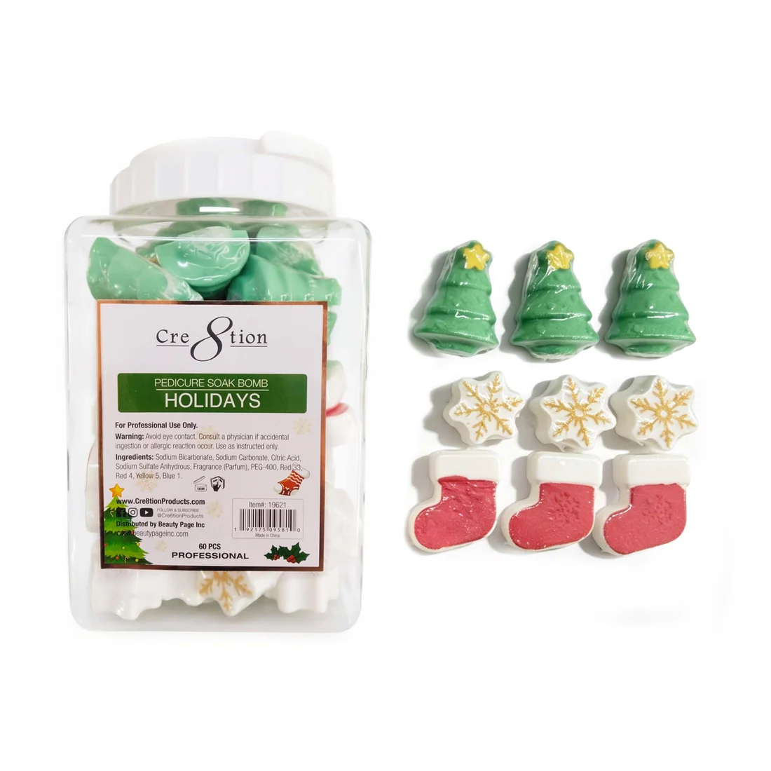 Cre8tion Pedicure Soak Bomb - Christmas