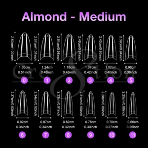 Alternative view of Cre8tion Special Shape Tip Almond Clear - Medium