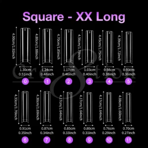 Alternative view of Cre8tion Special Shape Tip Square Clear - Extra Extra Long