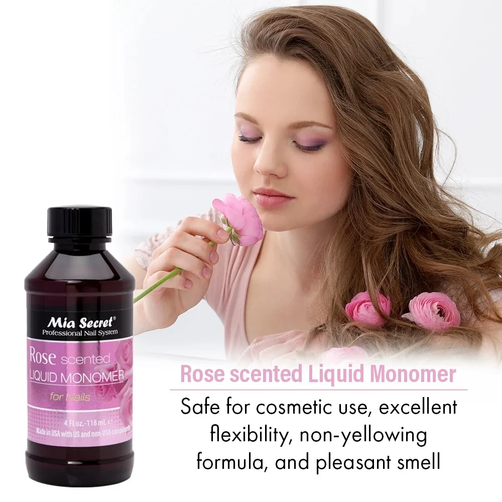 Mia Secret Rose Scented Liquid Monomer 4oz - Image 3