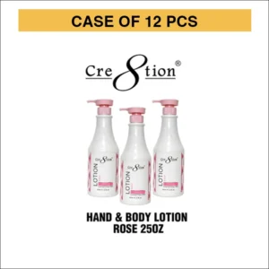 Cre8tion Hand & Body Lotion 750ml (25oz) - ROSE, CASE (PK: 12 pcs/case)