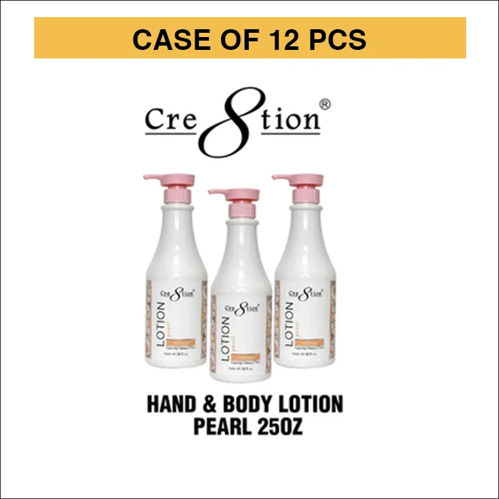 Cre8tion Hand & Body Lotion 750ml (25oz) - PEARL, CASE (PK: 12 pcs/case)