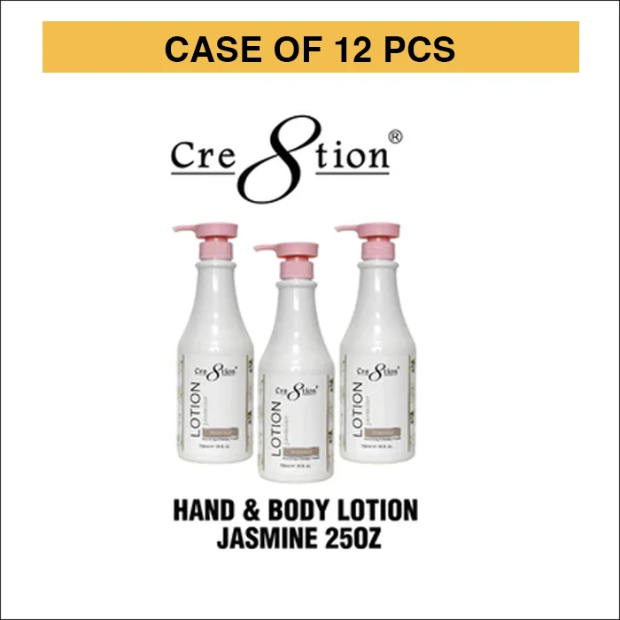 Cre8tion Hand & Body Lotion 750ml (25oz) - JASMINE, CASE (PK: 12 pcs/case)