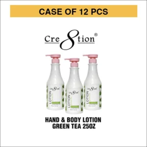 Cre8tion Hand & Body Lotion 750ml (25oz) - GREEN TEA, CASE (Pk: 12 pcs/case)