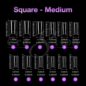 Alternative view of Cre8tion Special Shape Tip Square Clear - Medium