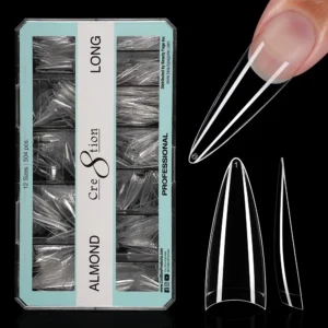 Cre8tion Special Shape Tip Almond Clear - Long